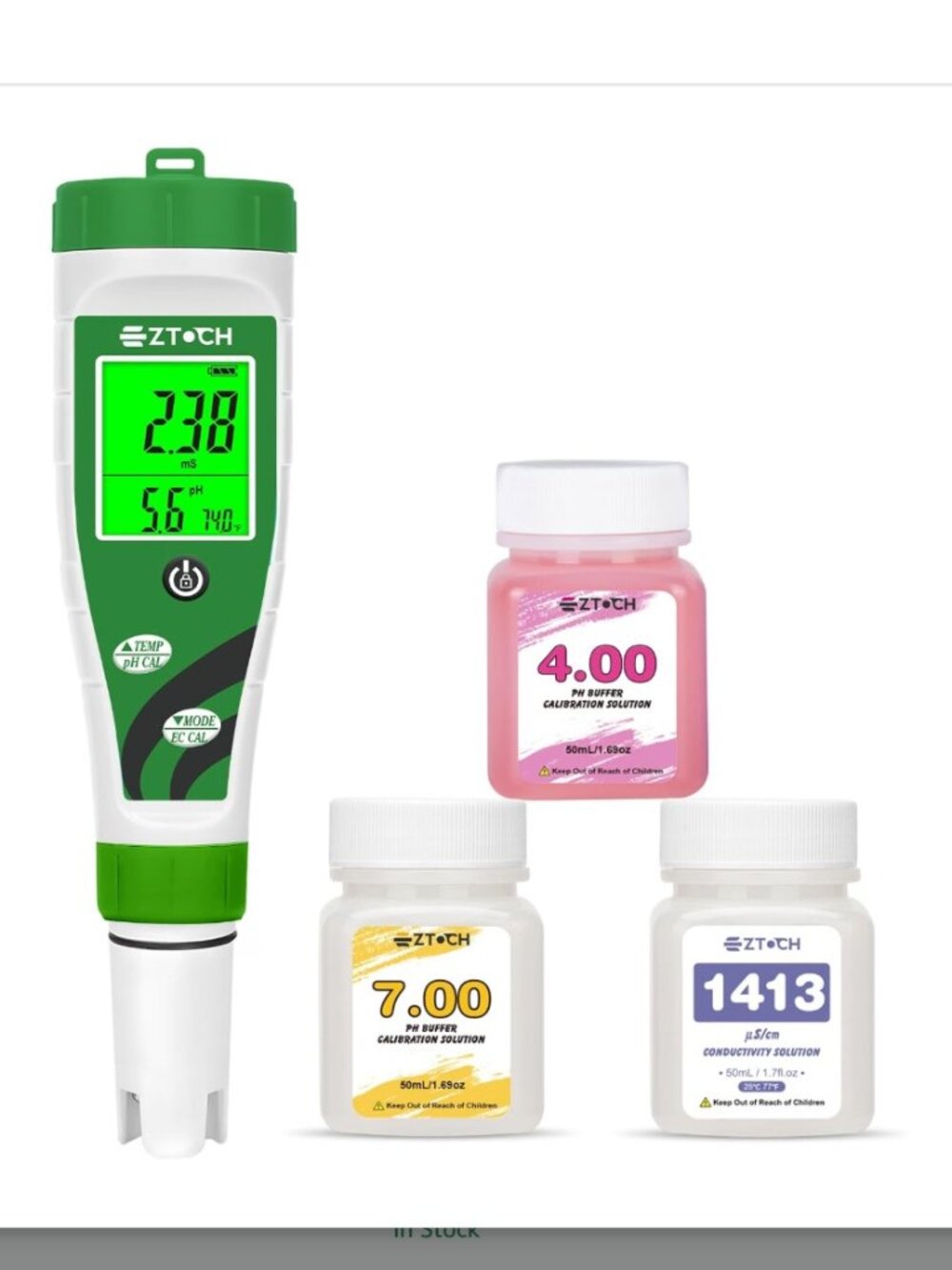 Digital pH and EC Water Quality Tester Hydroponics Aquarium Pool